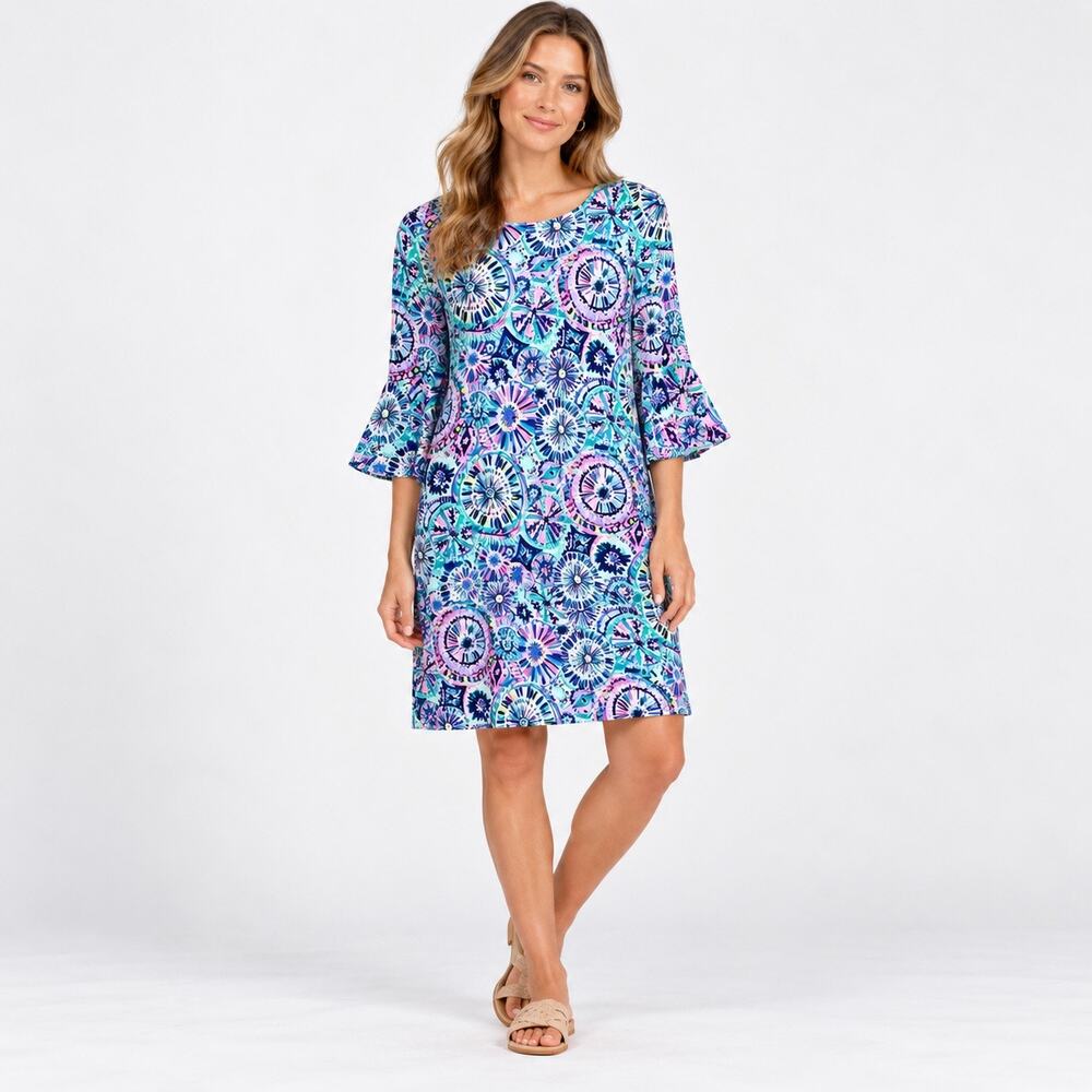 Lilly Pulitzer Women's Ophelia 3/4 Bell Sleeve Swing Dress Size XS